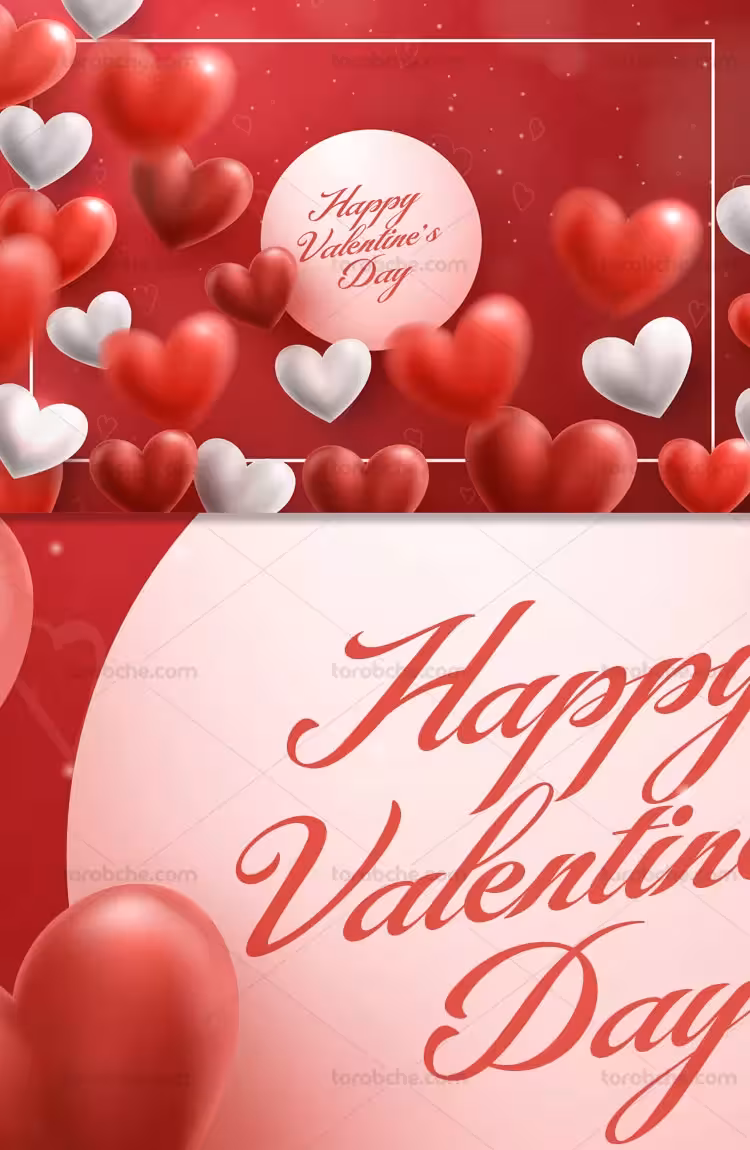 وکتور بکگراند قلب قرمز و سفید | گرافیک با طعم تربچه