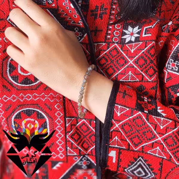 دستبند سنگی لابرادوریت اصل D3242