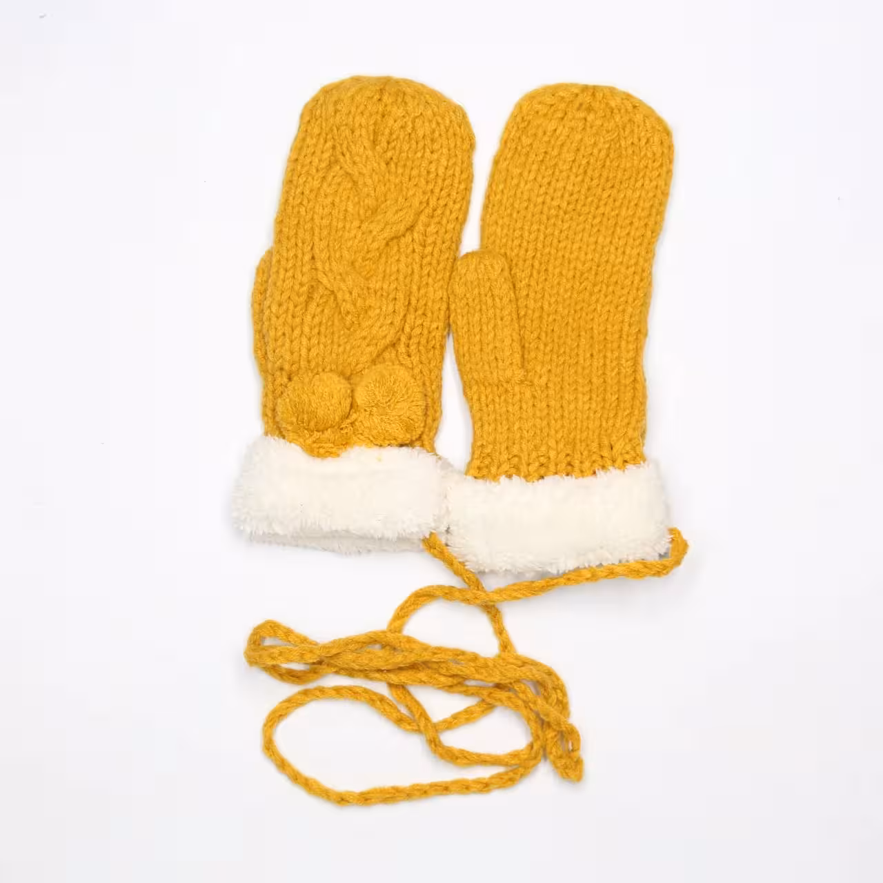 دستکش بافت مارپیچ لبه پولیشی پم دار