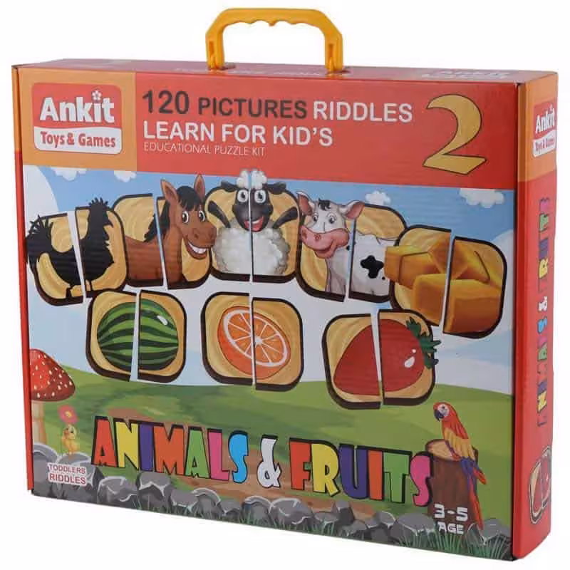 بازی فکری آنکیت 120 تکه Animals And Fruits دو تکه