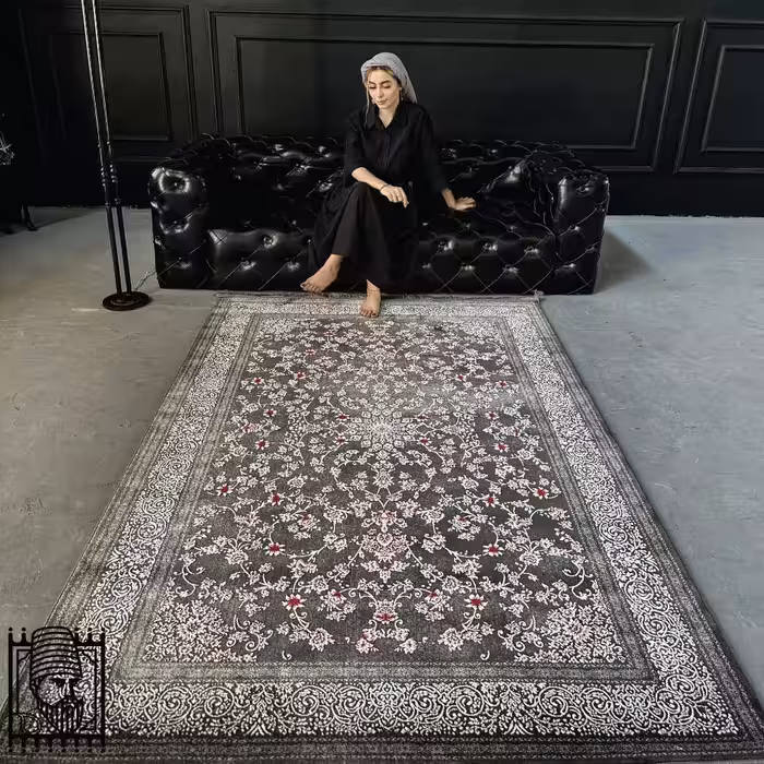 فرش مدرن آروین کد 73111 طوسی لاکی
