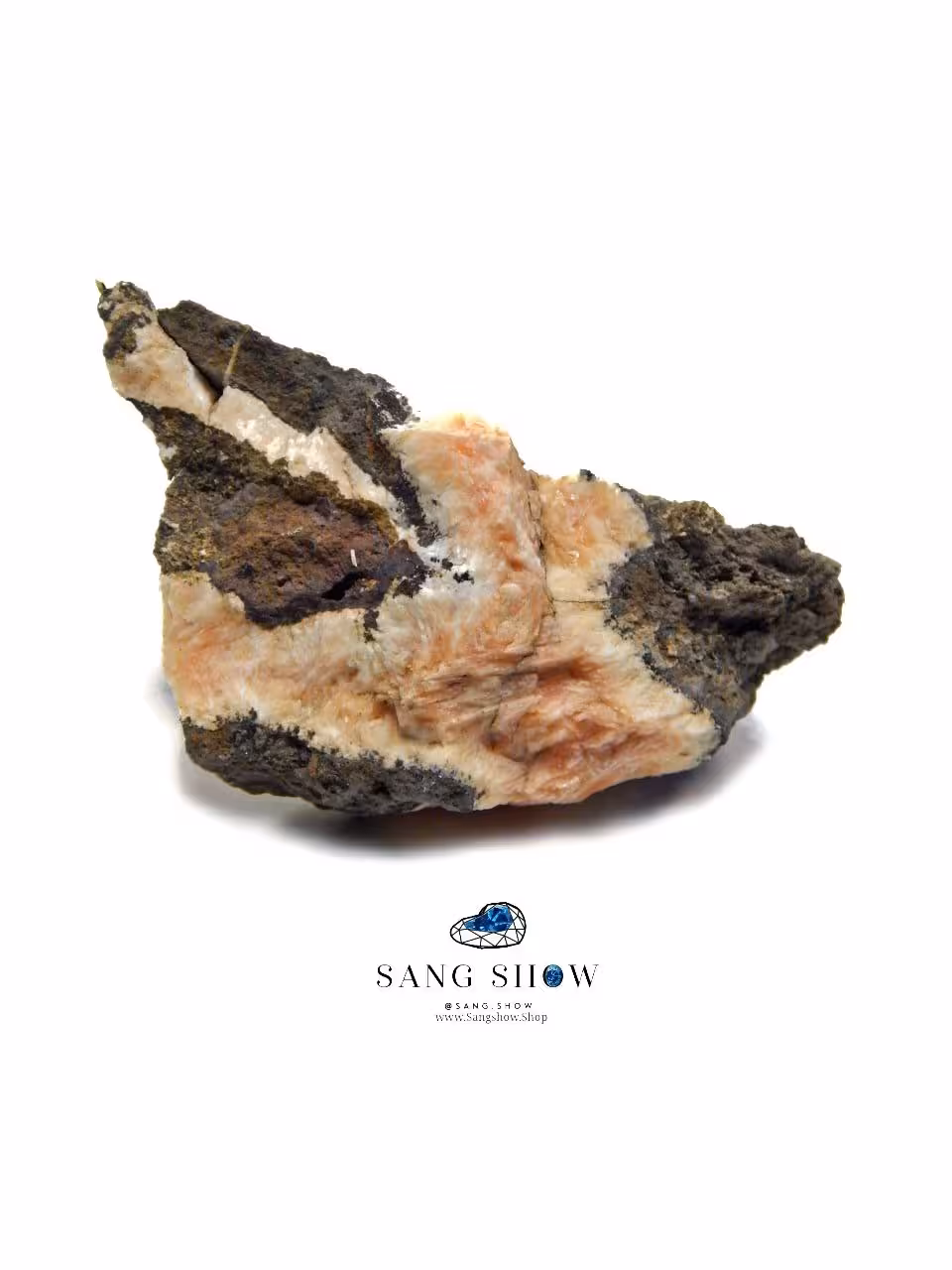 سنگ استلریت نارنجی انحصاری نمونه استثنایی و اصل و معدنی S1516