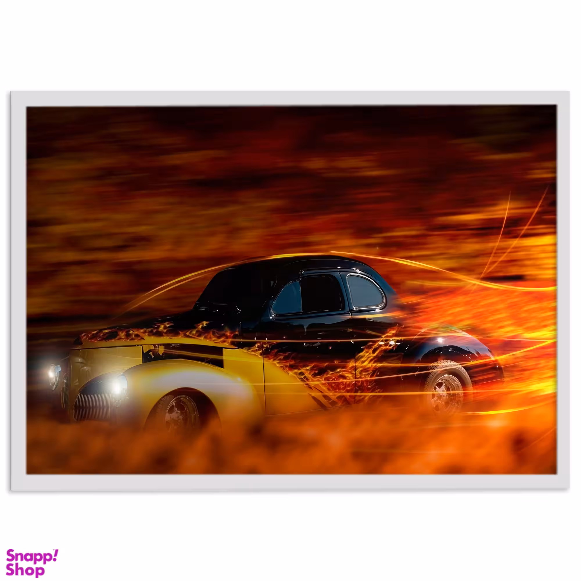 تابلو نوری بکلیت طرح ماشین آتشین مدل لایت باکس W-s1590