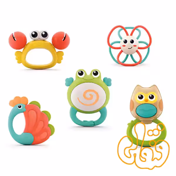 ست پنج عددی جغجغه حیوانات هولی تویز E318B