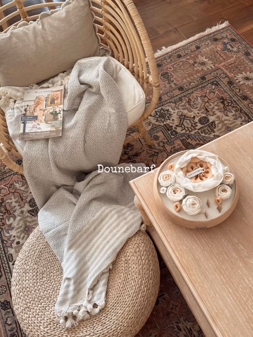 شال مبل بزرگ منگوله دار