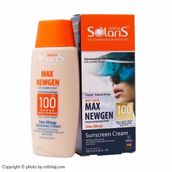 ضد آفتاب بژ طبیعی SPF100 مکس نیوژن سولاریس آردن 100 میلی