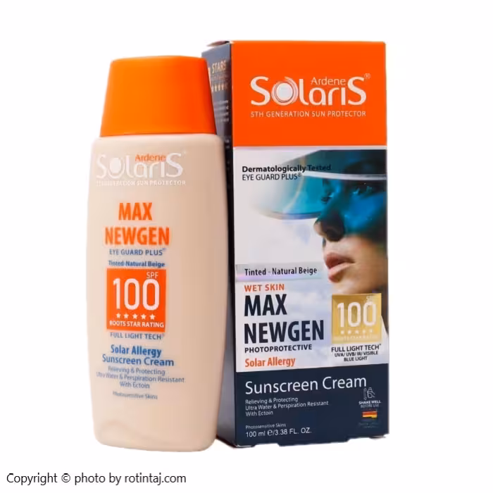 ضد آفتاب بژ طبیعی SPF100 مکس نیوژن سولاریس آردن 100 میلی