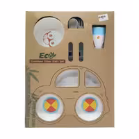 ظرف غذا چند تیکه بامبو Bamboo طرح ماشین