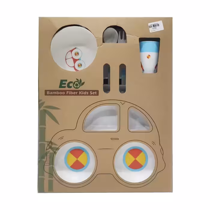 ظرف غذا چند تیکه بامبو Bamboo طرح ماشین