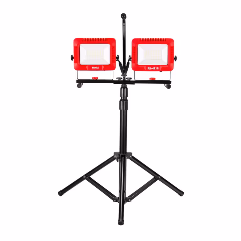نورافکن LED برقی 50 وات دوبل با سه پایه RH-4219