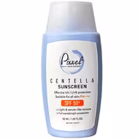 کرم ضدآفتاب SPF50 بی رنگ انواع پوست مدل Centella پیکسل 50 میلی لیتر Pixxel