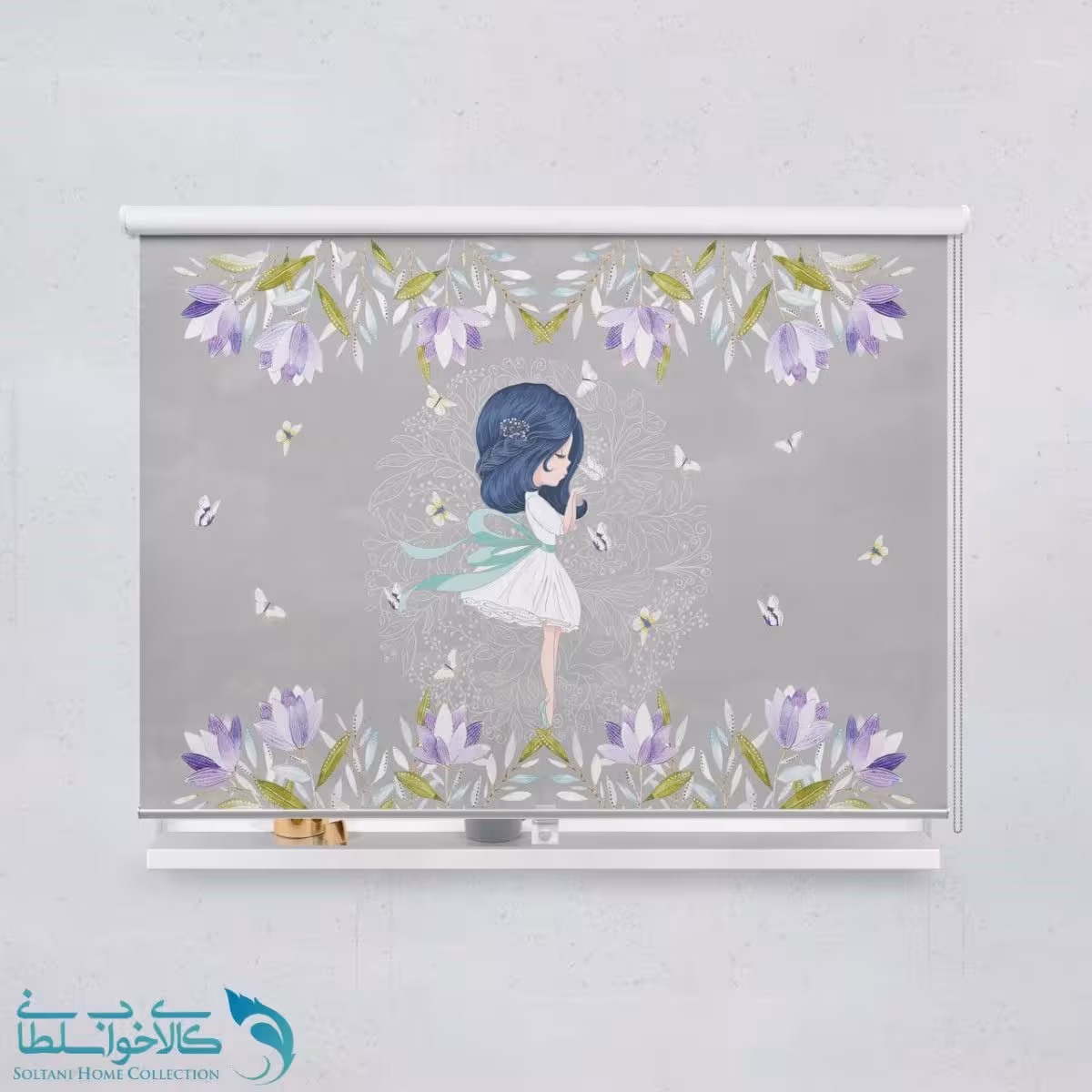 پرده شید اتاق کودک طرح دخترک رویایی  کد A1736