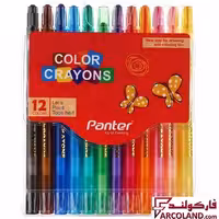 مداد شمعی 12 رنگ پنتر مدل RC101