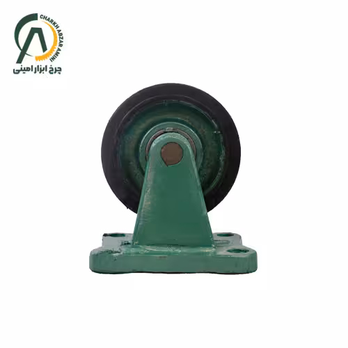 چرخ چدن لاستیک ثابت قطر 100 میلی متر
