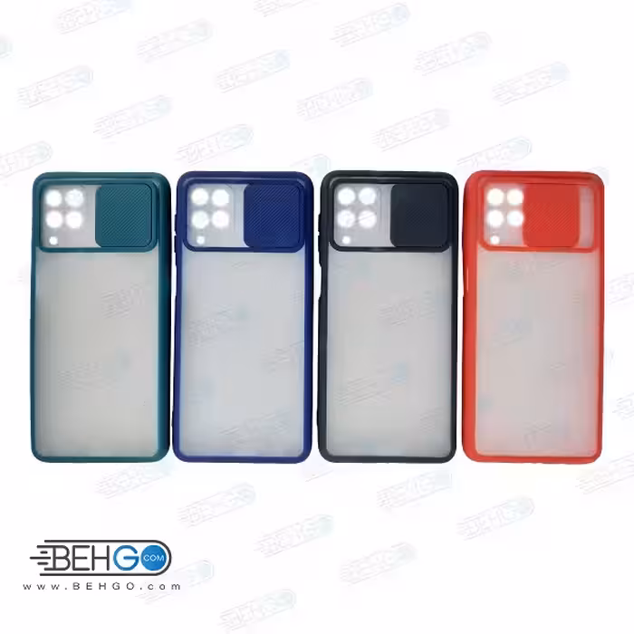 قاب M62 کاور پشت مات محافظ لنزدار کشویی گارد M62 با محافظ لنز دوربین گوشی سامسونگ Lens Slider Case For Samsung M62