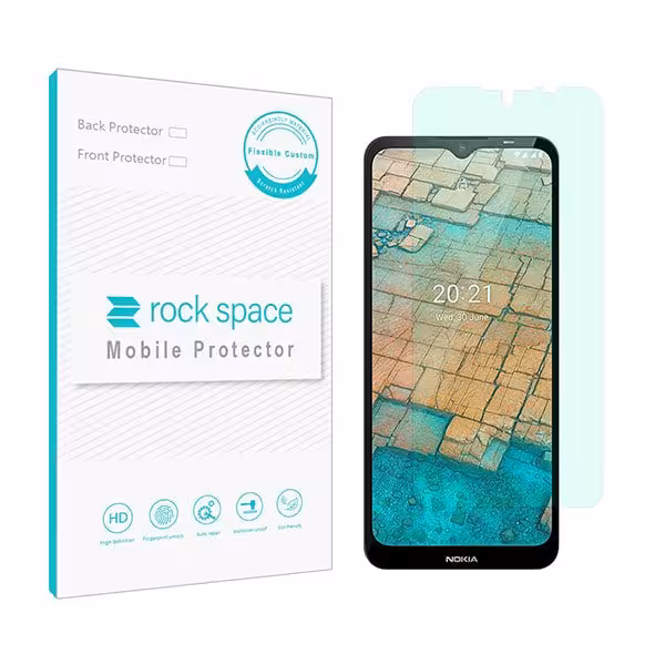 گلس نوکیا C20 مدل نانو هیدروژل گرین لایت برند راک اسپیس کد S