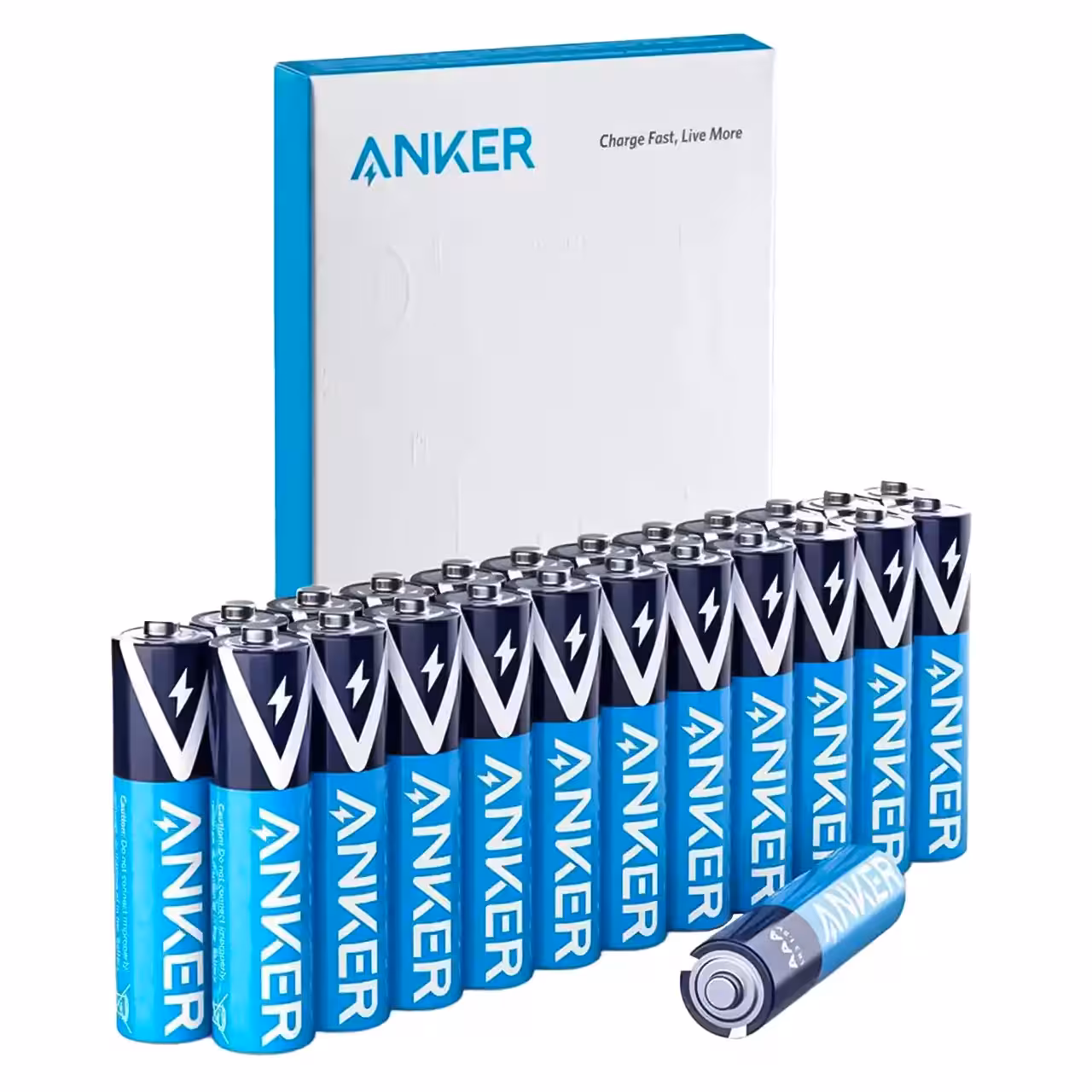 باتری آلکالاین نیم قلمی (AAA) انکر مدل B1820011 بسته‌ی 24 عددی