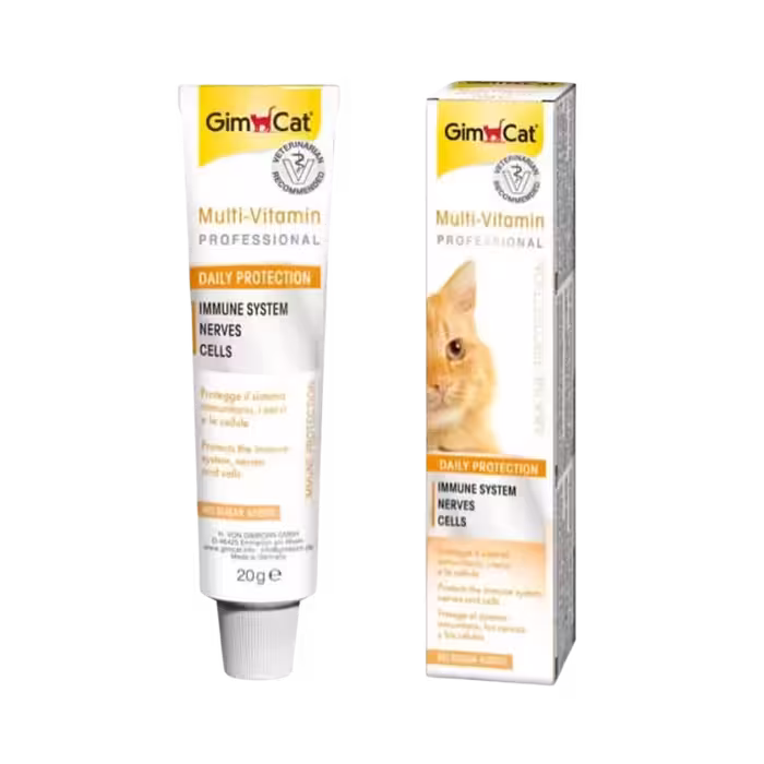 خمیر گربه بالغ مدل Multi Vitamin مولتی ویتامین برند Gim Cat جیم کت 100 گرمی