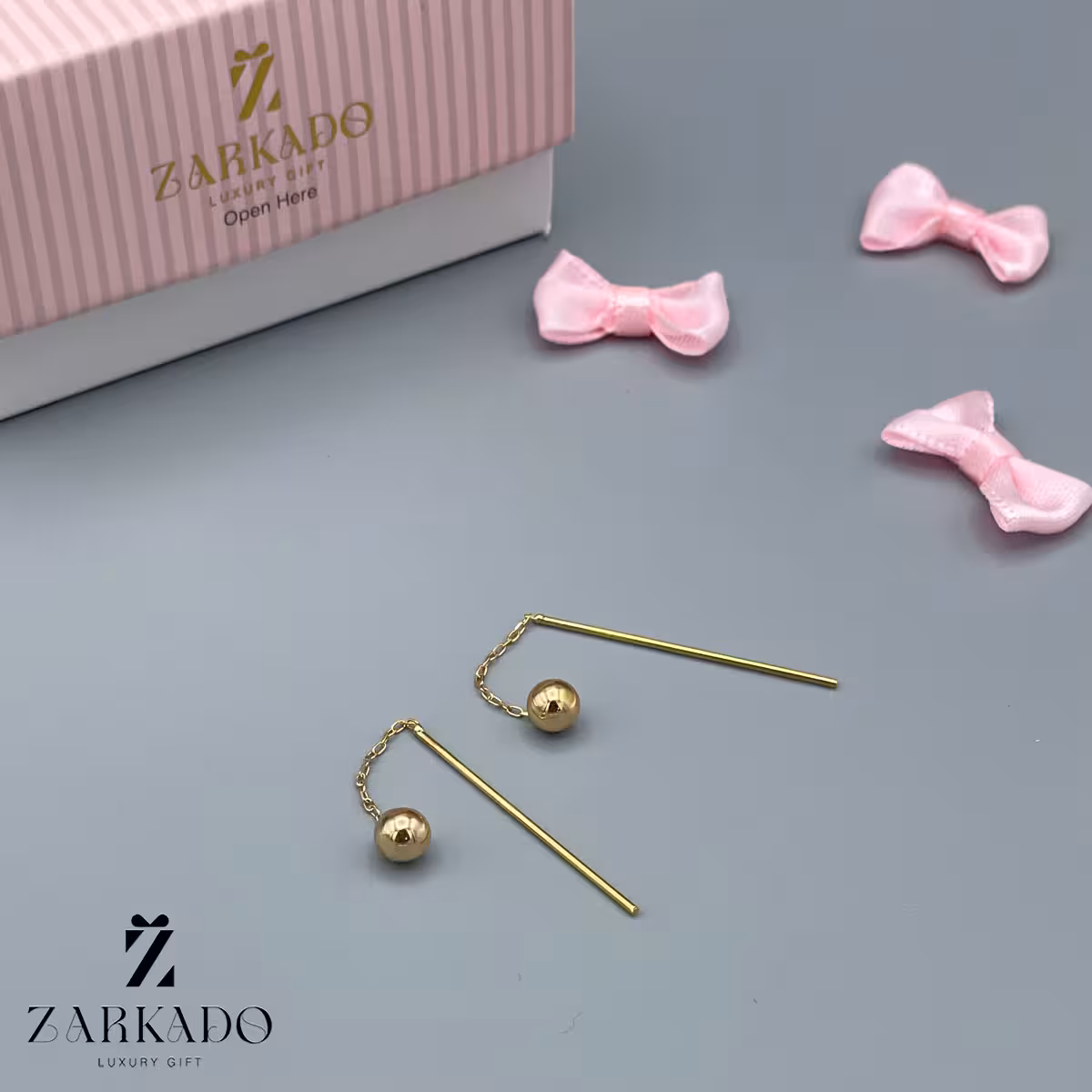 گوشواره بخیه ای آویز طرح گوی کد E23848