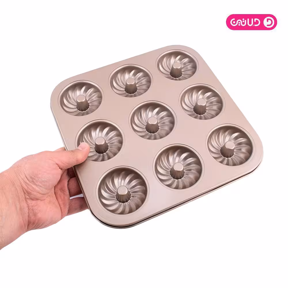 قالب ممتاز تفلون دونات پیچ طلایی 9 عددی