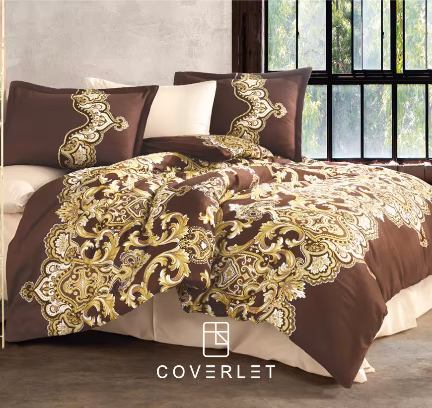 روتختی قهوه‌ای دونفره کاوری مدل Artesa