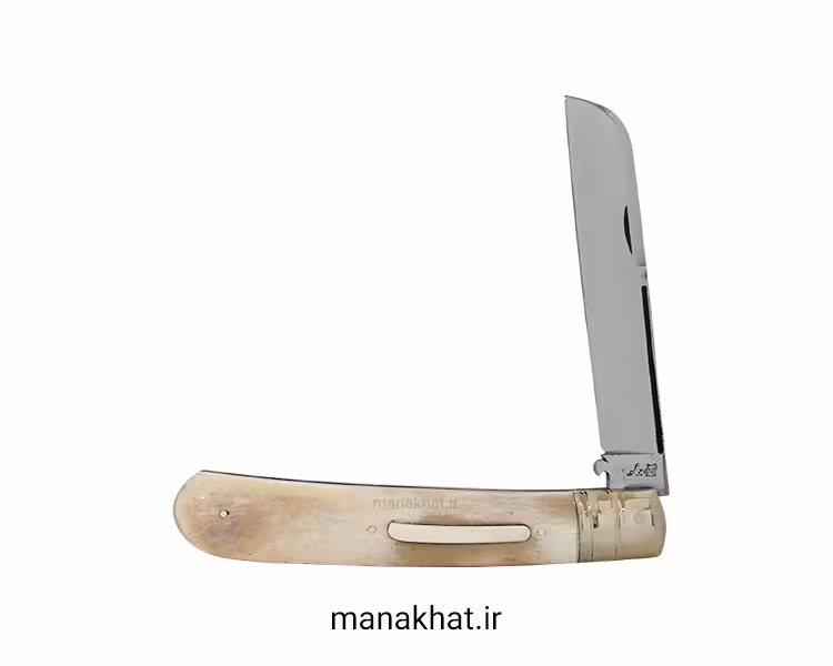 قلمتراش تک تیغ دسته استخوان 16 سانت پلاک دار استاد جواد توسلی