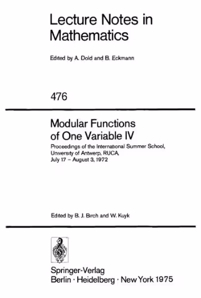 خرید و دانلود نسخه کامل کتاب Modular Functions of One Variable IV