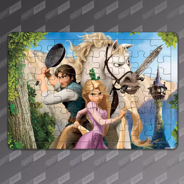 پازل طرح Tangled Rapunzel Flynn and Maximus PZL-25