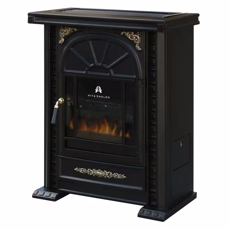 بخاری گازی هیتا شعله طرح شومینه مدل HTA 200 FA