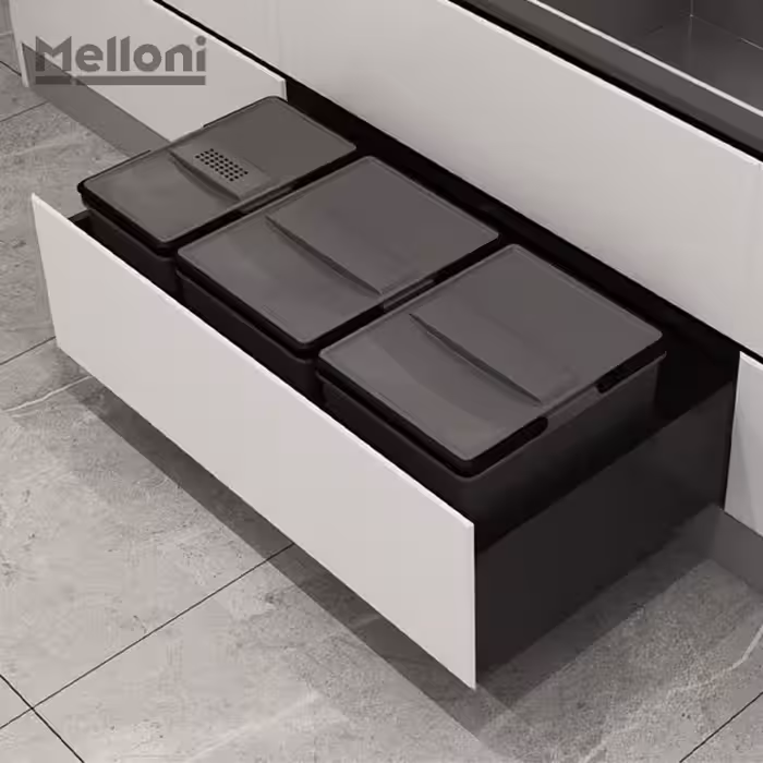 سطل 3 قلو Easy Fit ملونی 9038 - یراقینو فروش یراق آلات کابینت و درب