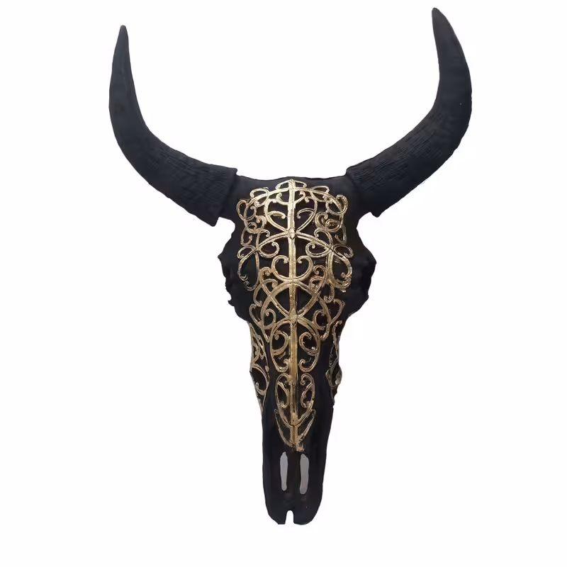 دیوارکوب جمجمه گاو شاخدار کد 8