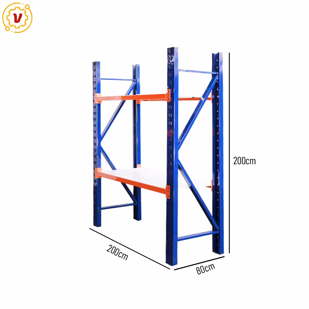 خرید و قیمت قفسه ایزی راک 2 طبقه سایز 200x80 ارتفاع 200 - قفسه‌بندی وکیلی