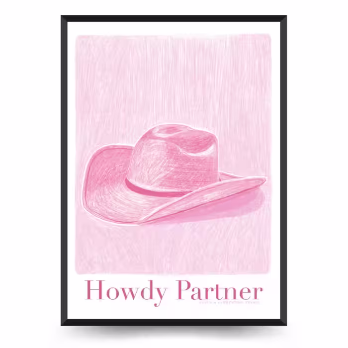 تابلو و پوستر فانتزی دخترانه طرح Howdy Partner