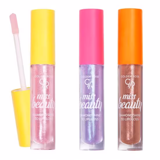 لیپ گلاس میس بیوتی گلدن رز DIAMOND SHINE 3D