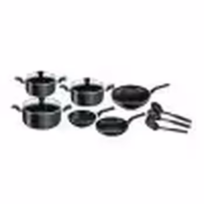 سرویس قابلمه 12 پارچه تفال مدل TEFAL SuperCook مشکی