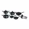 سرویس قابلمه 12 پارچه تفال مدل TEFAL SuperCook مشکی