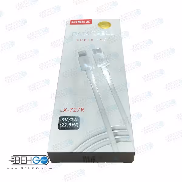 کابل شارژر ایفون 12 پرو مکس و ایفون 11 پرو مکس مدل تایپ سی به لایتنینگ کابل اورجینال اپل  Hiska LX-727R Cable Iphone 11 / Iphone 12 pro max