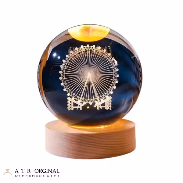 چراغ خواب گوی کریستالی مدل گردونه