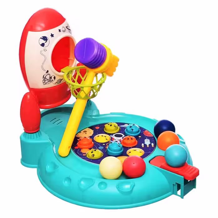 اسباب بازی مدل چکش بسکتبالی طرح موشک فضایی چراغدار کد 8528D