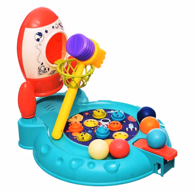 اسباب بازی مدل چکش بسکتبالی طرح موشک فضایی چراغدار کد 8528D