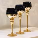 FUTIAN فوتین  JW جی دبلیو جا شمعی 3 سایزی توپی 2 رنگ مشکی طلایی  9748