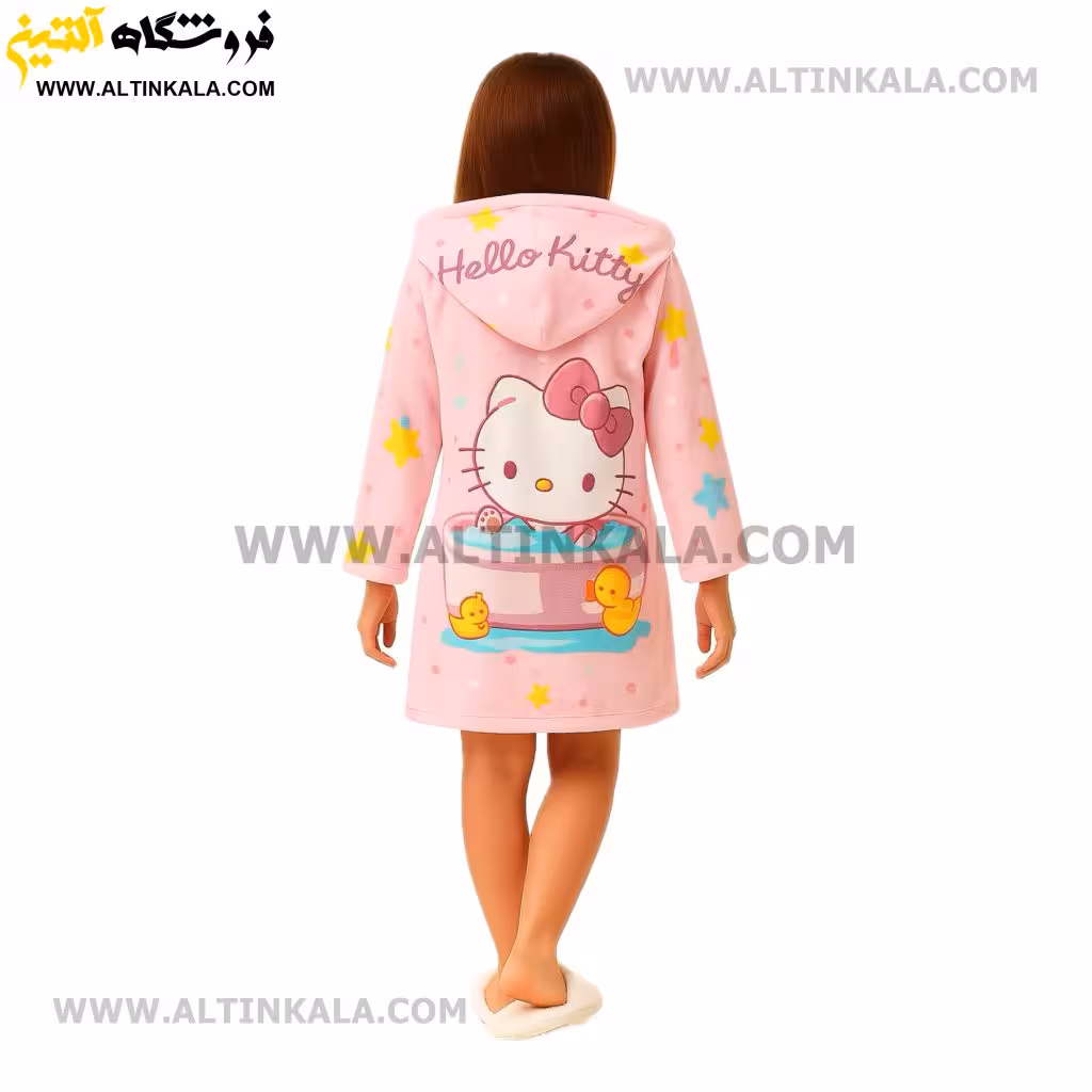 حوله پالتویی کودک پودایران طرح کیتی جدید سایز 80