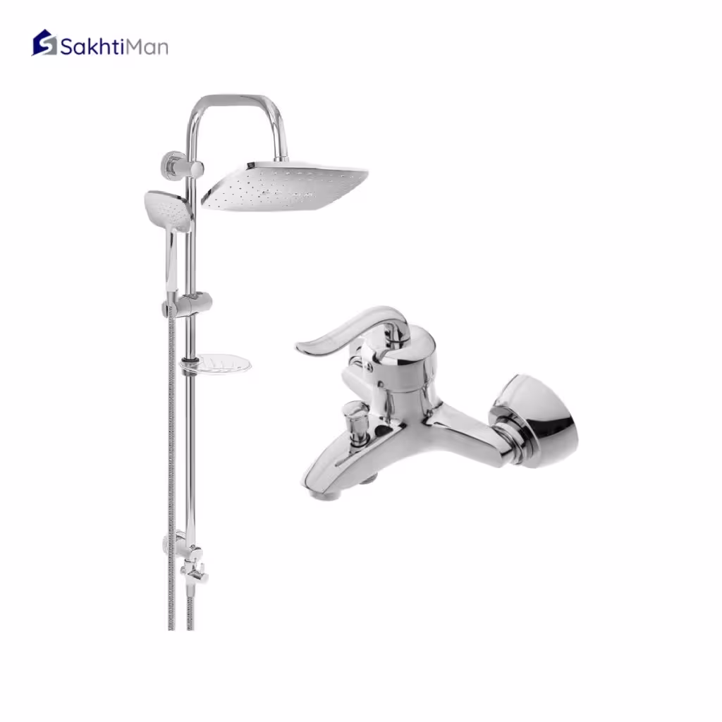 مجموعه 2 عددی شیر حمام و علم دوش دوکاره رسوبگیر مدل قاجاری