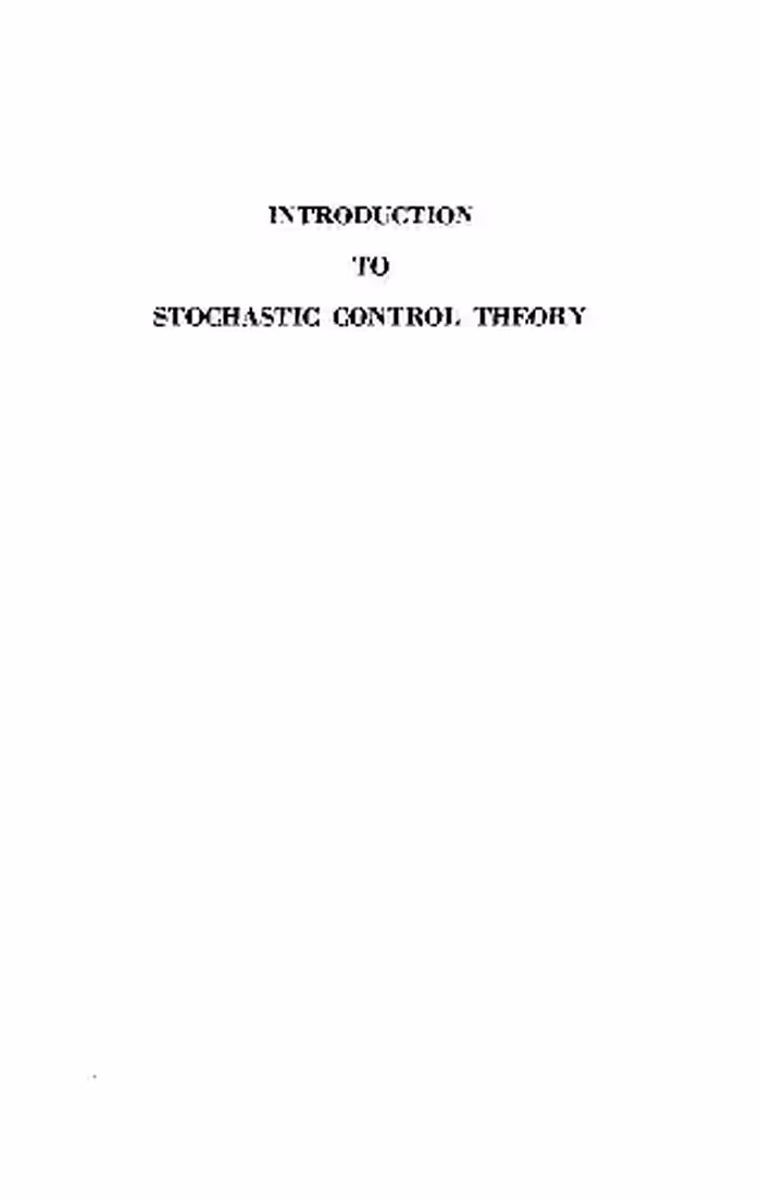 خرید و دانلود نسخه کامل کتاب lntroduction To Stochastic Control Theory