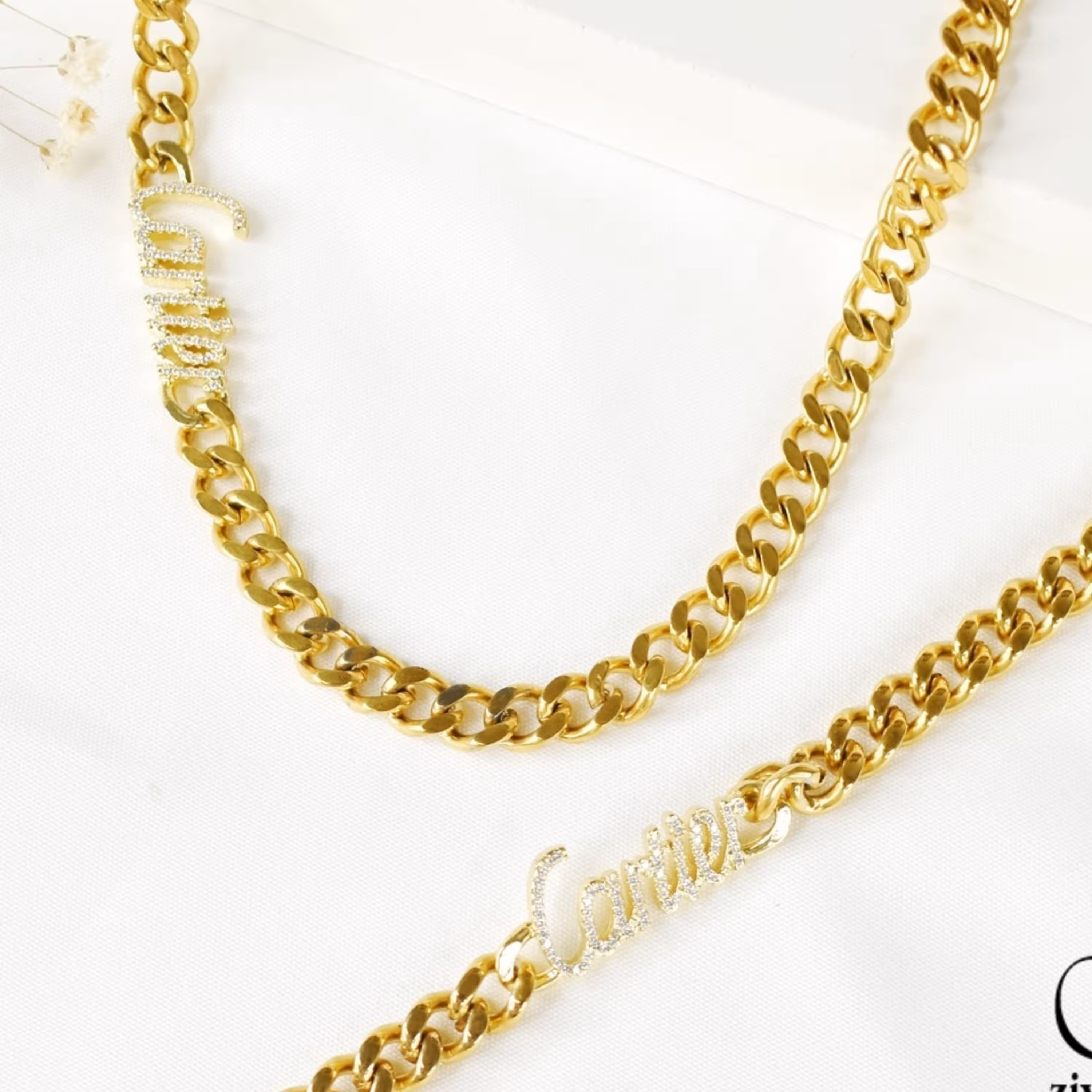 ست استیل برند کارتیه بدون حساسیت روکش طلا کد6952