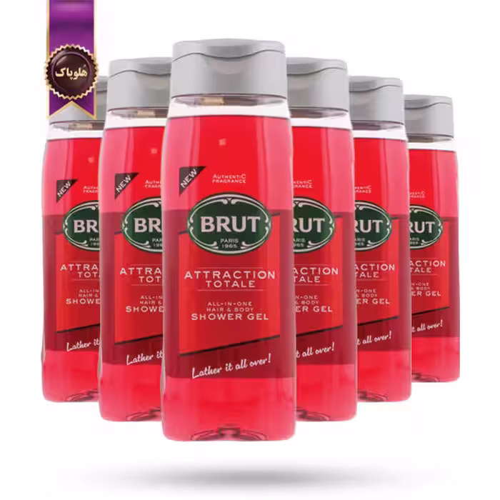 6 عدد ژل دوش 3 در 1 مردانه برات Brut مدل اترکشن توتال Attraction Totale حجم 500 میلی‌لیتر (اورجینال)