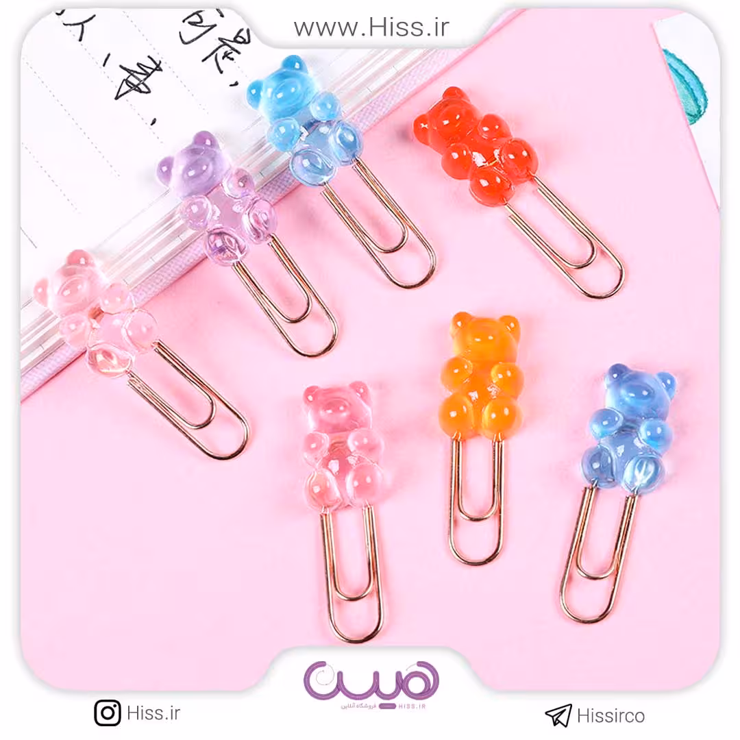 بوک مارک خرسی پاستیلی (جفت)