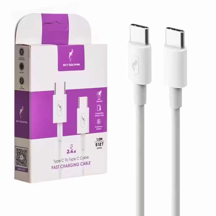 کابل دو سر تایپ سی اسکای دلفین (SKYDOLPHIN) طول 1 متر مدل S12T