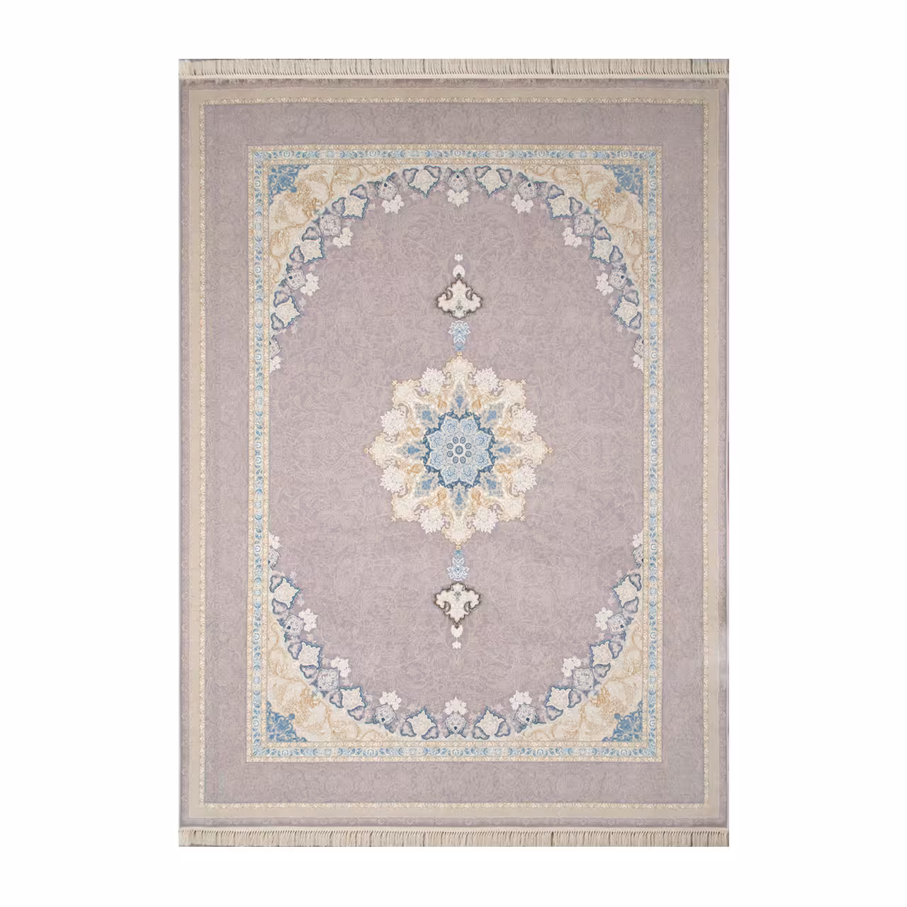 فرش ماشینی مدل رزیتا نقره ای