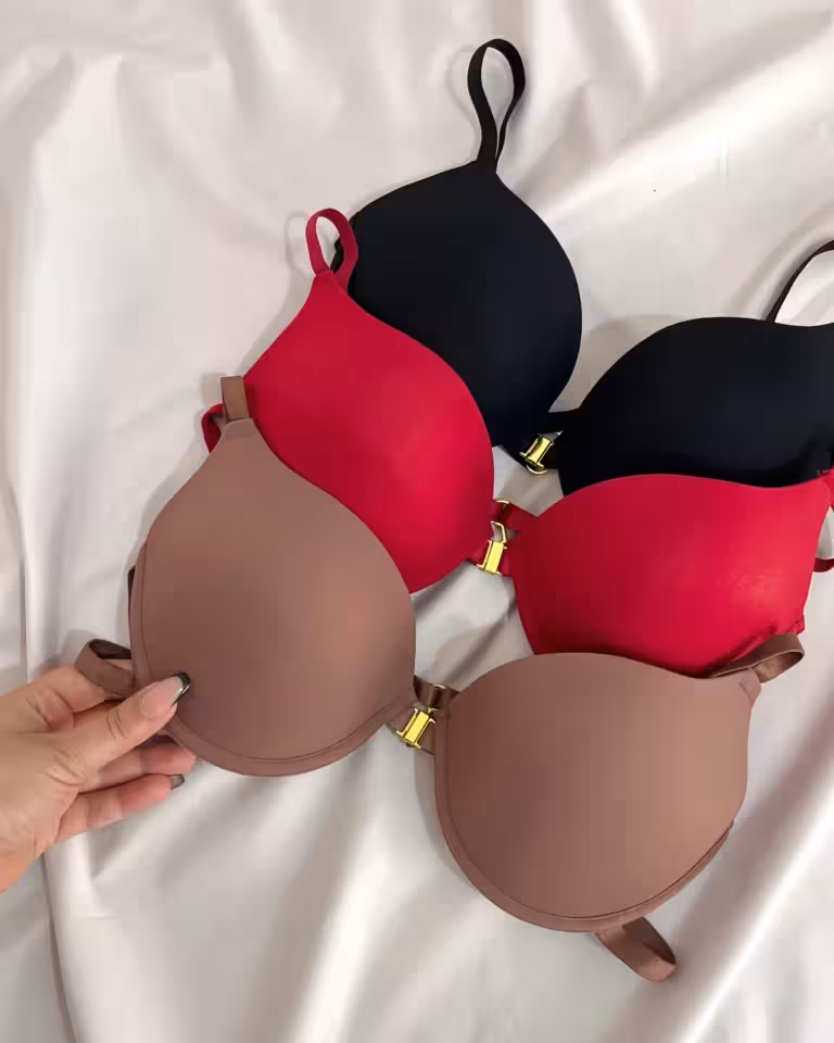 سوتین اسفنجی جلو باز شو رنگ قهوه ای و زرشکی - قرتی مد | فروشگاه لباس زیر|گن|لباس ورزشی و کراپ شیک بانوان